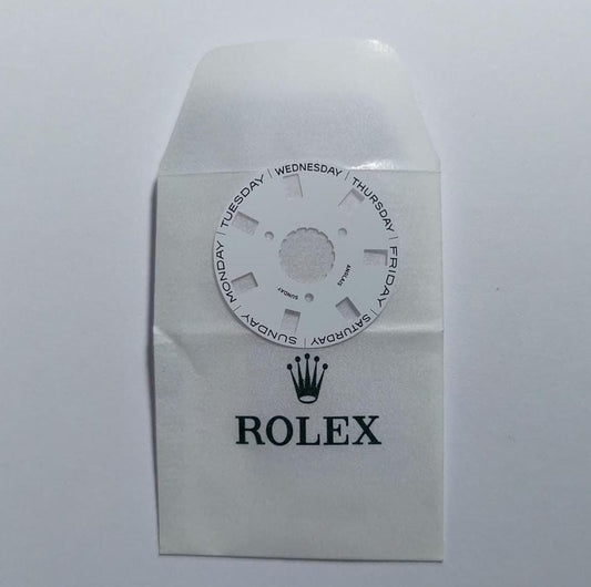 Genuine Rolex Caliber 3155 White Day-Date Disc for Day-Date 18208 / 18238 – Excellent Condition
