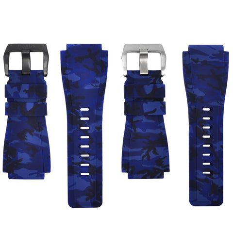 HURUS Ocean Camouflage Rubber Strap BRCBLU