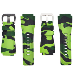 HURUS Green Camouflage Rubber Strap BRCGRE